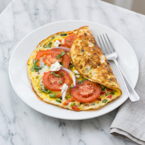 Omelette with vegetables + black coffee or tea