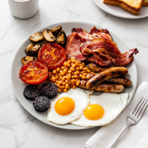 Complex breakfast +black coffee or tea