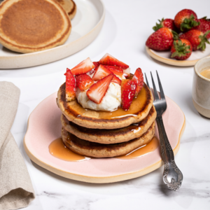 Pancakes + black coffee or tea